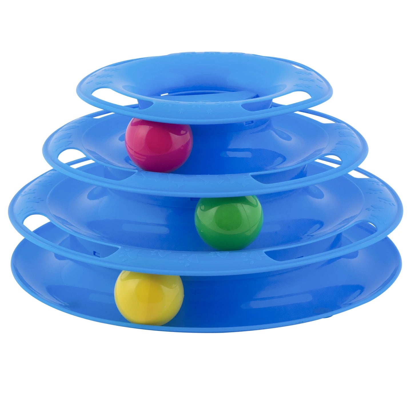 Triple Chase 3 Tier Tower Interactive Ball Toy for Cats and Kittens