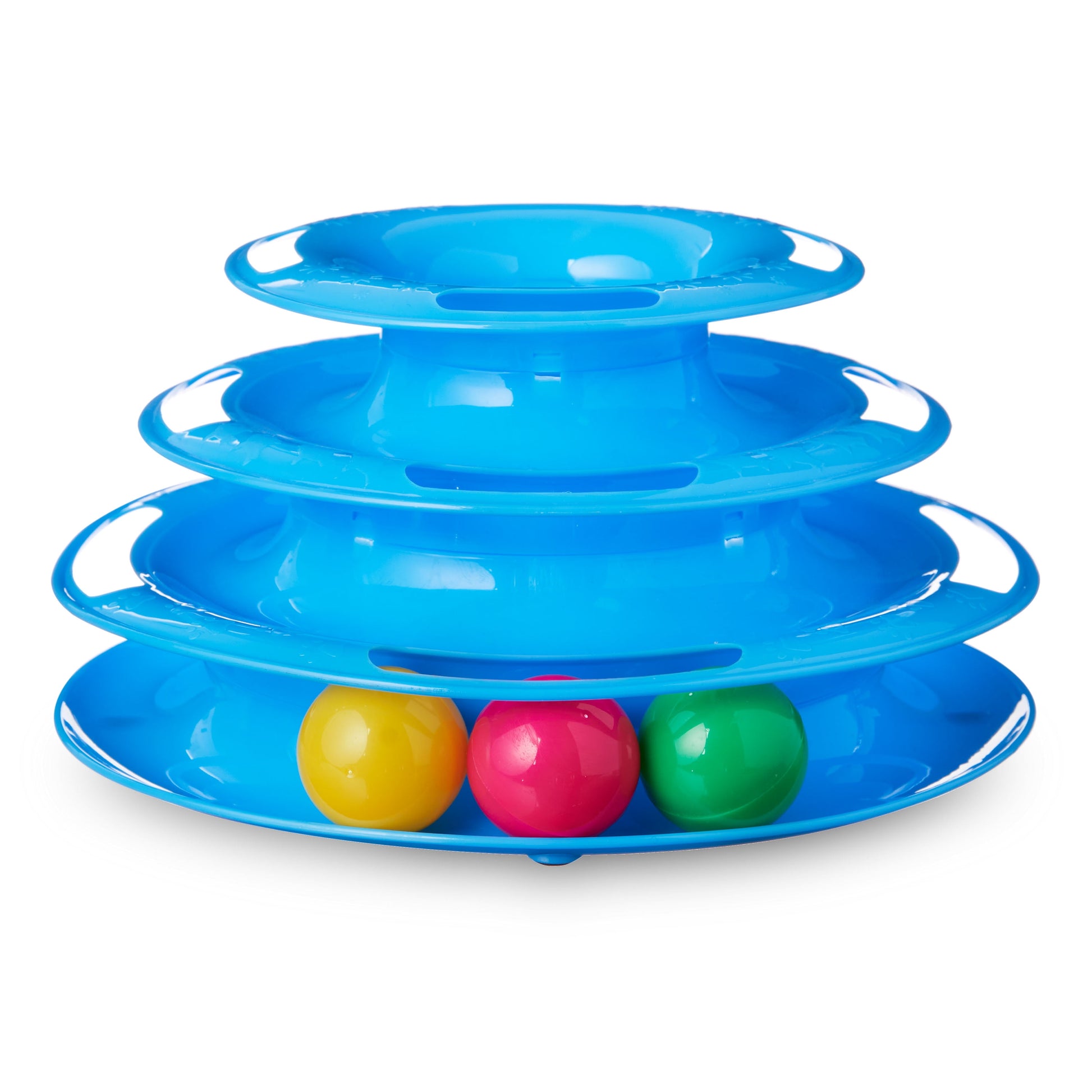 Triple Chase 3 Tier Tower Interactive Ball Toy for Cats and Kittens